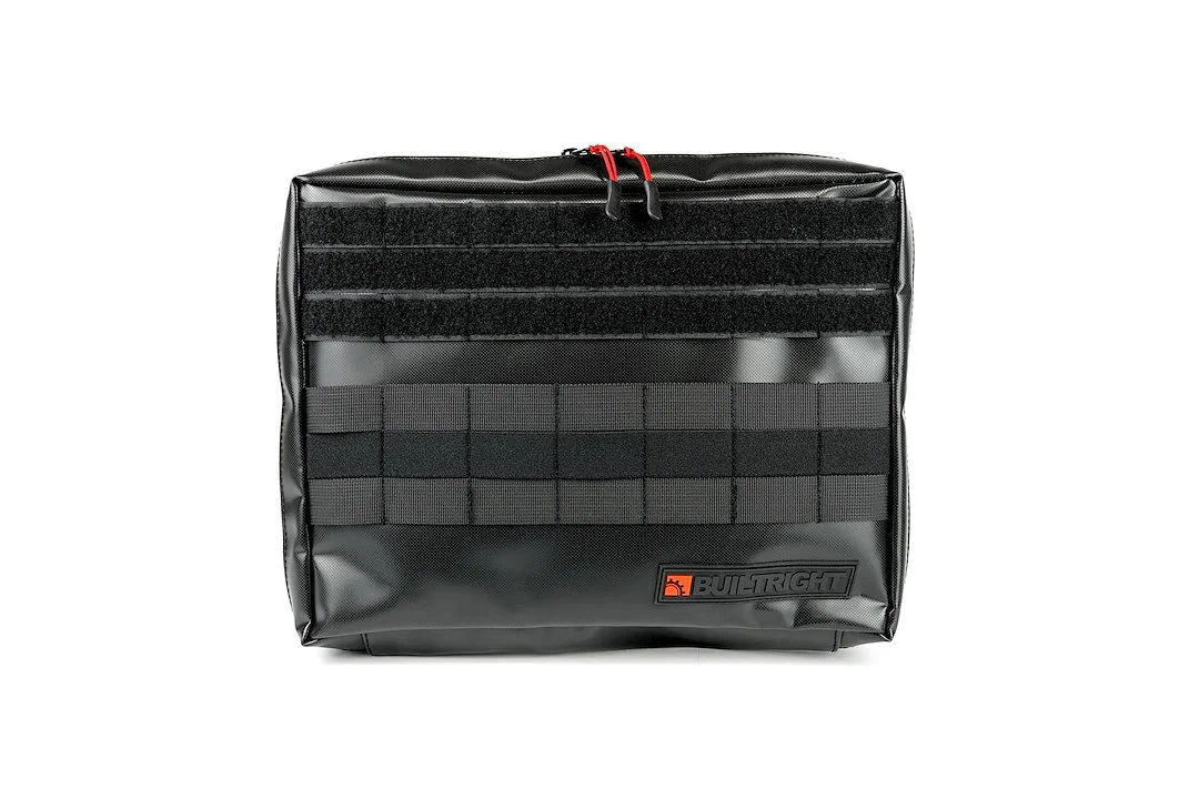 105102 – BUILTRIGHT Gear Bag, Molle Pouch Style 10 Inch Length x 13 inch Width With 1 Interior Pocket With Two Zipper...